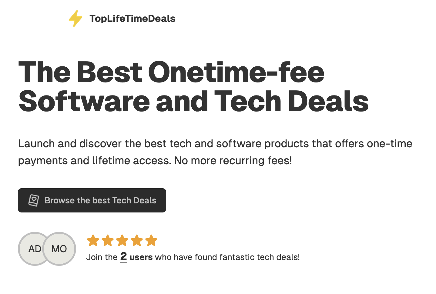 The best onetime fee tech software deals